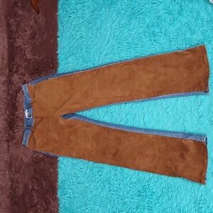 Good American Suede & Denim Jeans NWT